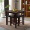 5-Piece Counter-Height Dining Table Set with Wooden Table and Metal Bar Stools, Stylish and Space-Saving